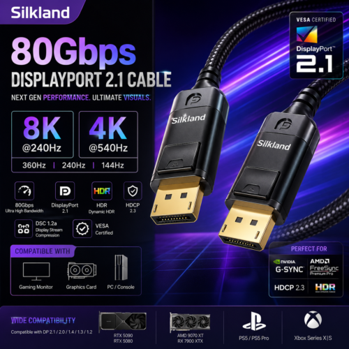 DisplayPort 2.1 Cable 5FT