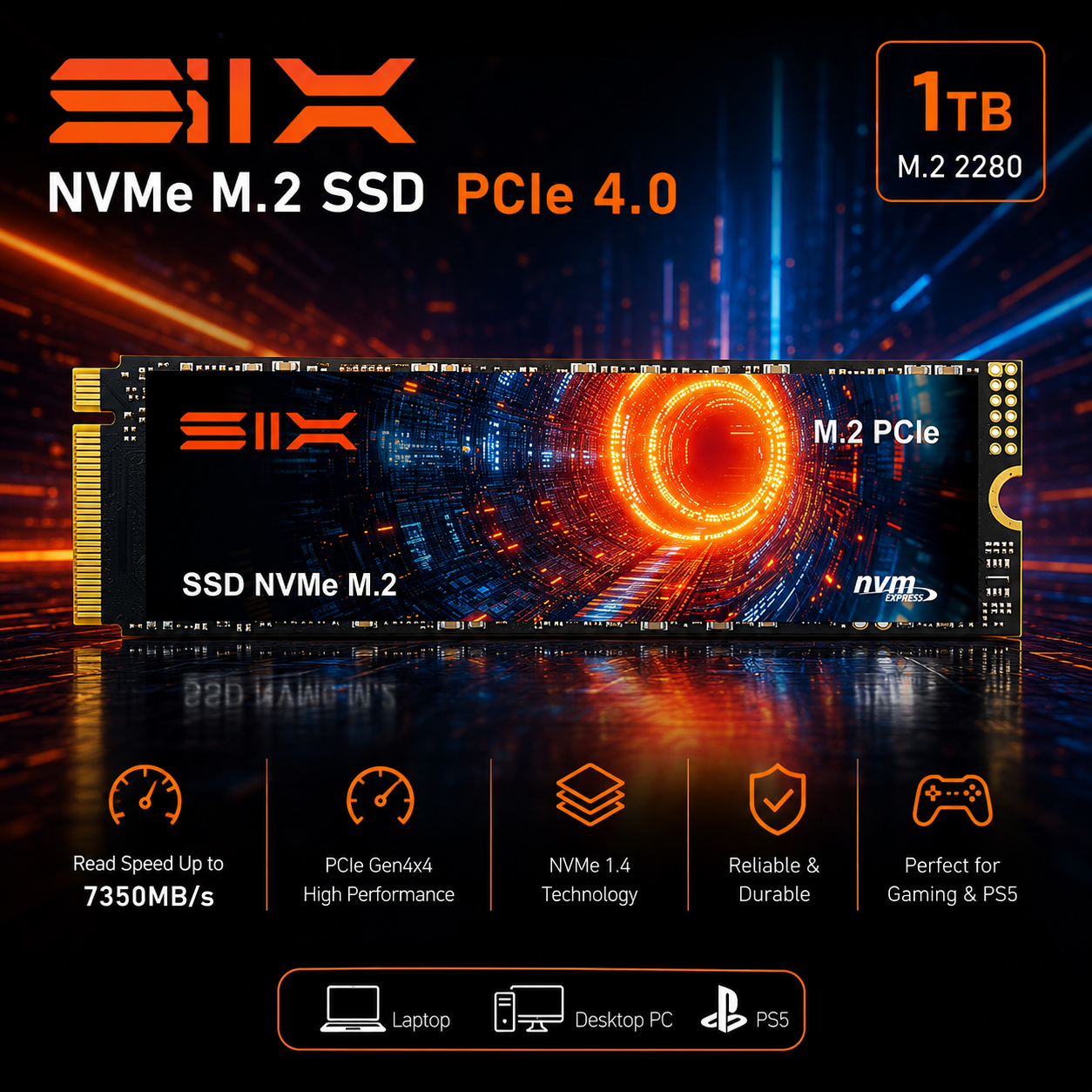 SIX NVME M.2 1TB