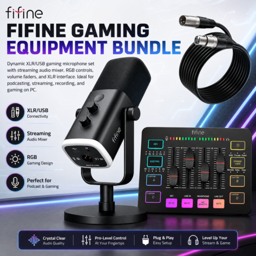 FIFINE Mic & Mixer