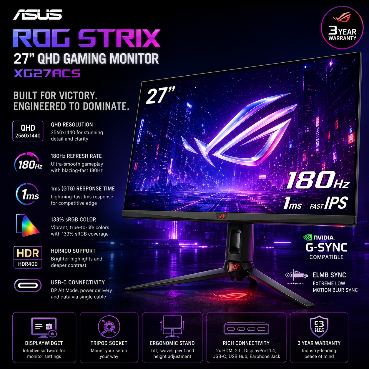 ASUS XG27ACS 27in 180Hz