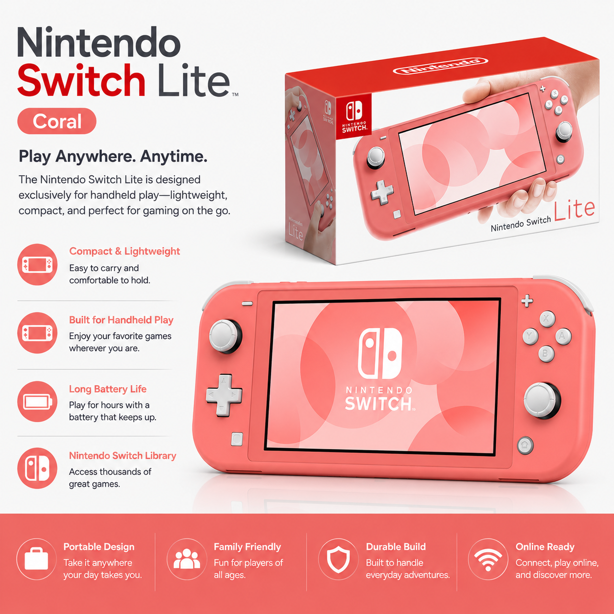 Switch Lite Coral