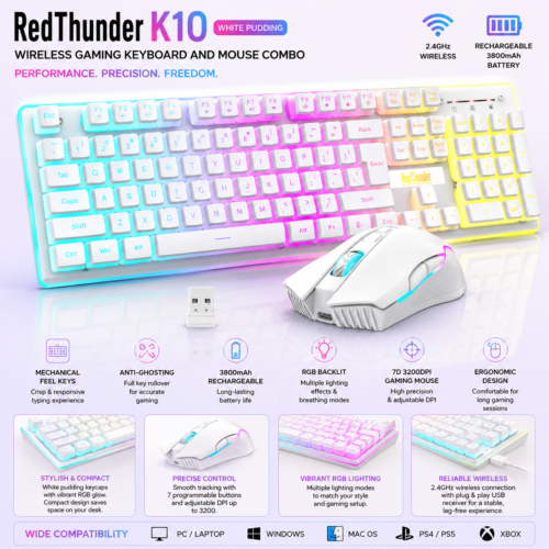 RedThunder K10 RGB White