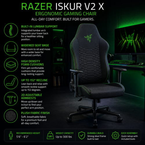 Razer Iskur V2 X Ergonomic