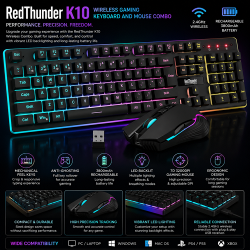 RedThunder K10 Wireless RGB