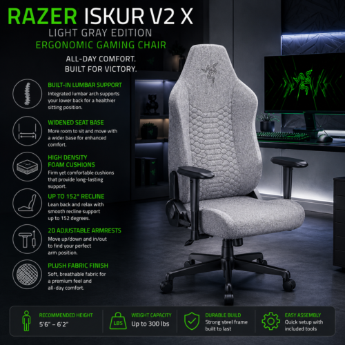 Razer Iskur V2 X Ergonomic